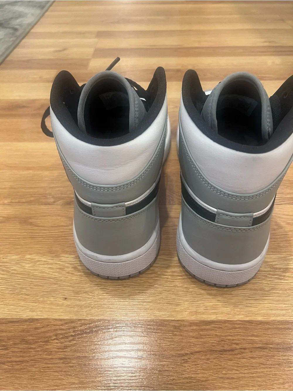 Jordan High-Top Sneakers - White & Gray with Black Accents